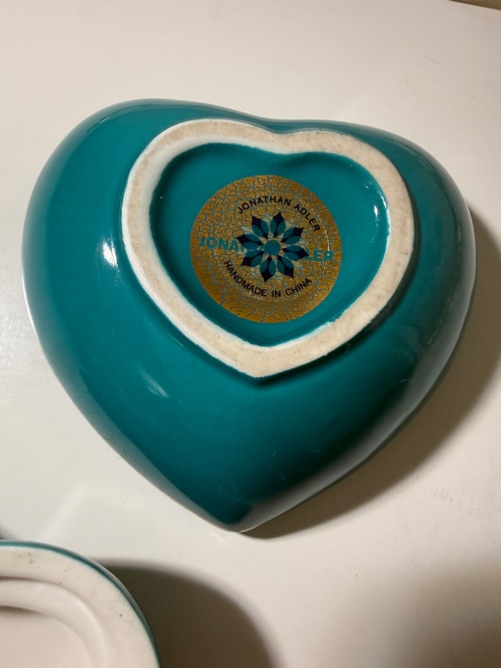Jonathan Adler Love Heart Trinket Box with Gold Graphic - Picture 5 of 6